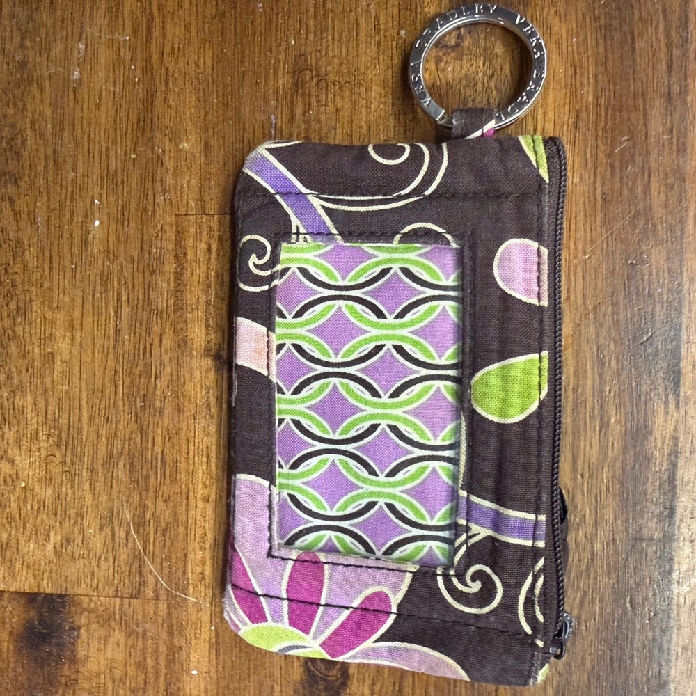 Vera Bradley ID Holder with keyring.